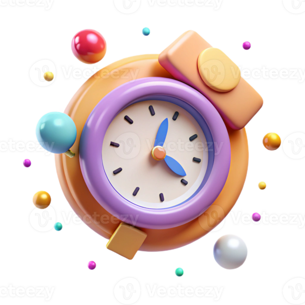 beautiful classic Animated Clock Ticking Forward Isolated original png