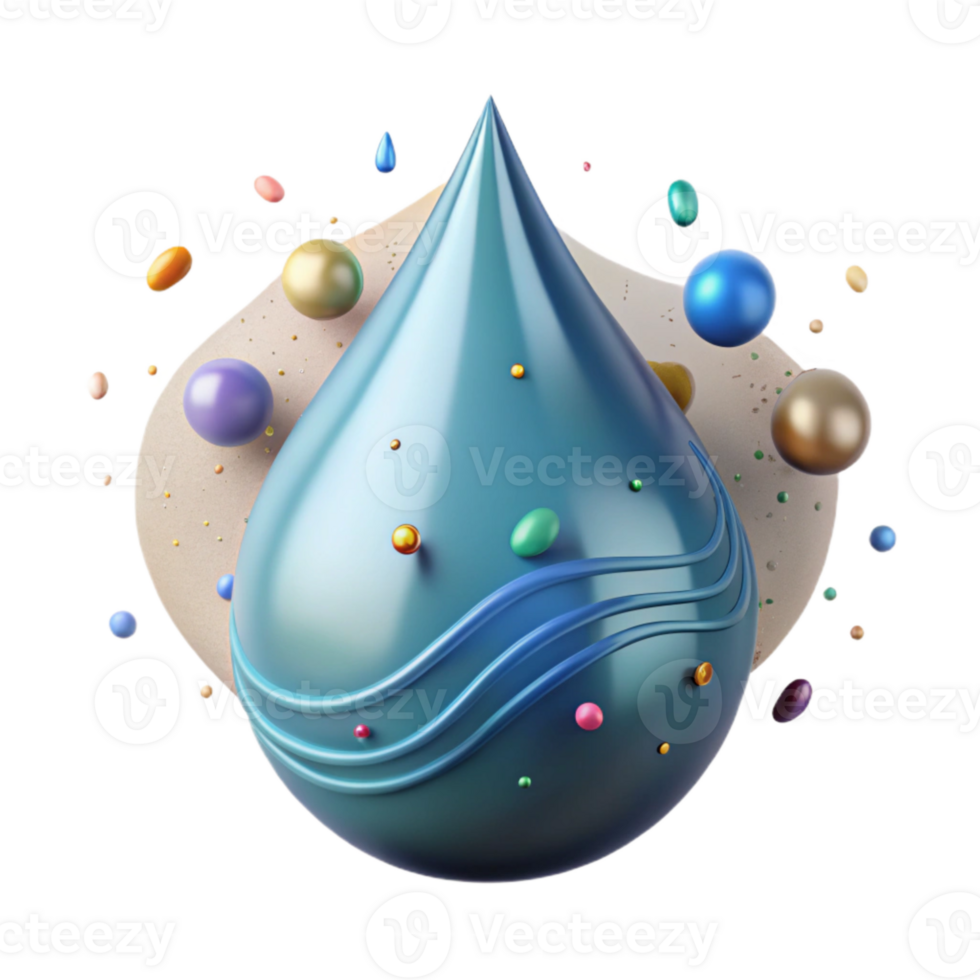 extraordinary vintage Clean Water Drop Isolated with Realistic Lighting detailed png