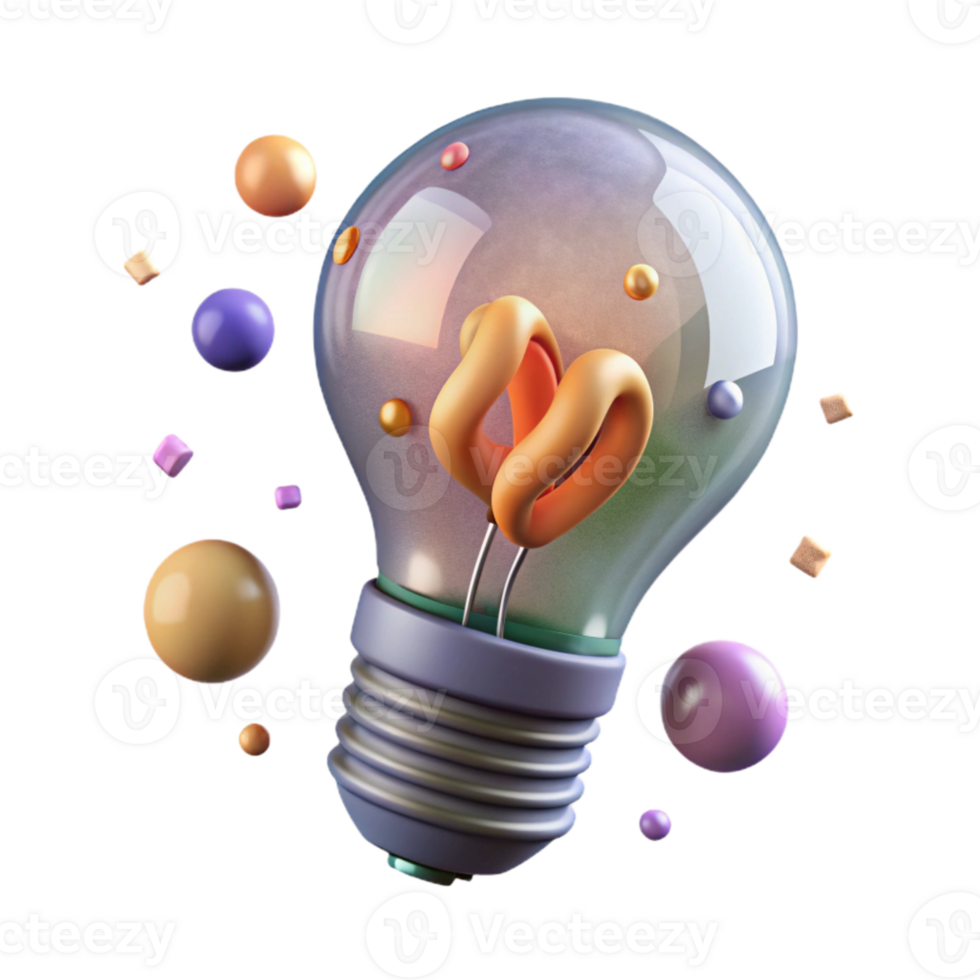 impressive artistic Eco Friendly Lightbulb Glowing Softly Isolated high quality png
