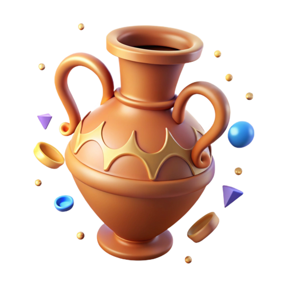 magnificent minimalist Ancient Amphora Classic Shape Cutout with Texture premium png