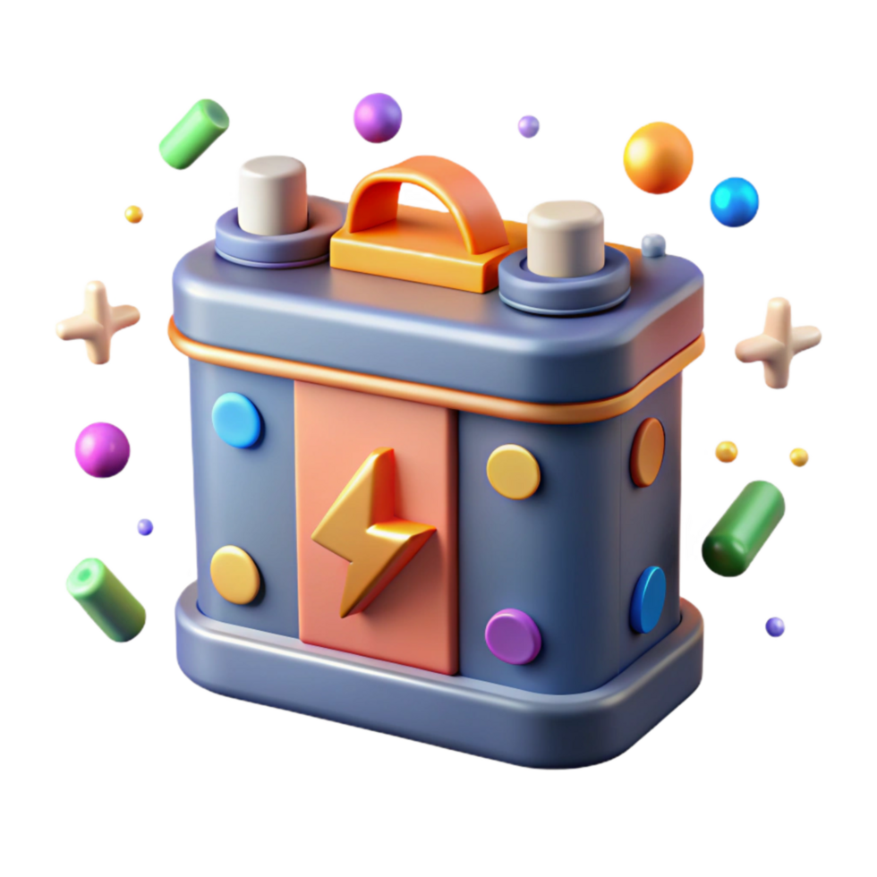 stunning abstract Electric Car Battery Icon Isolated with Charge Indicator genuine png