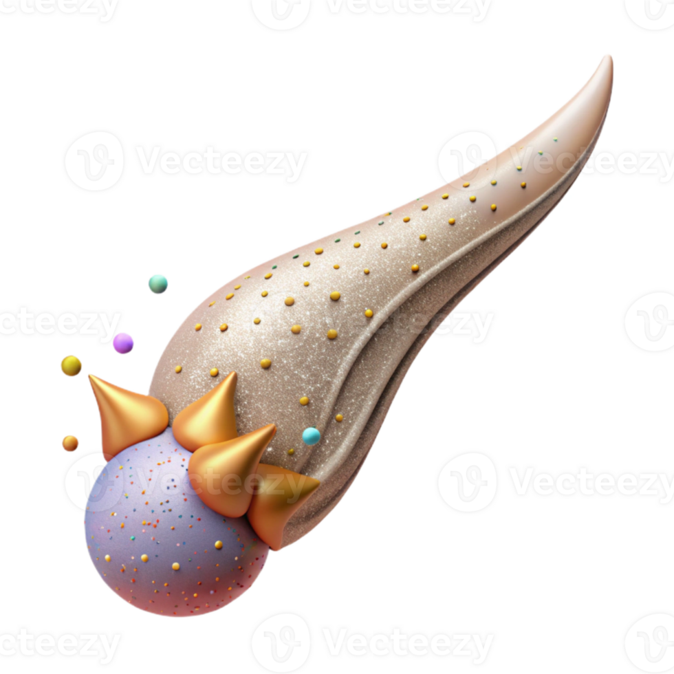 beautiful modern Comet Tail with Dust Particles Isolated detailed png