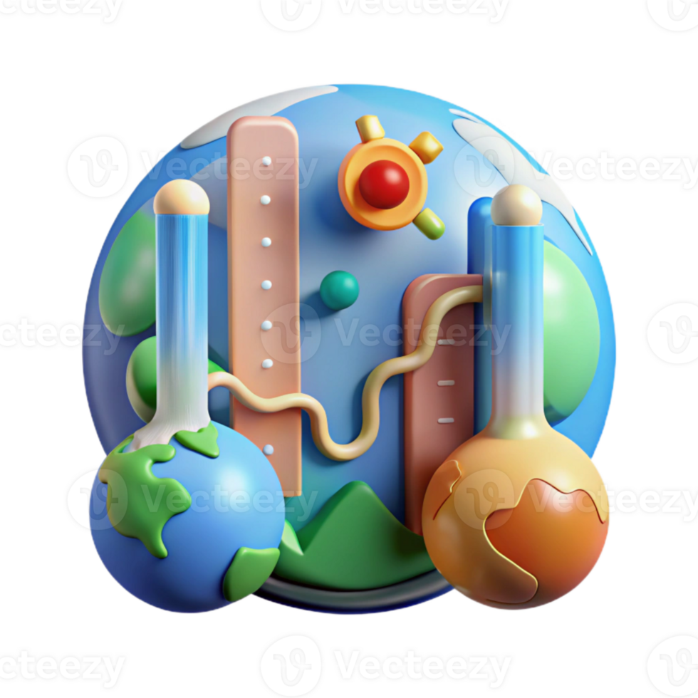 wonderful abstract Global Warming Temperature Graph Isolated authentic png