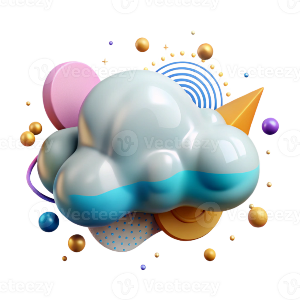 stunning vintage Bright Cloud Cutout with Vibrant Colors high resolution png