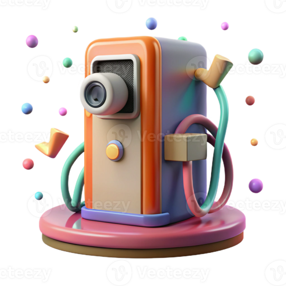 stunning creative Cutout Electric Car Charging Station authentic png