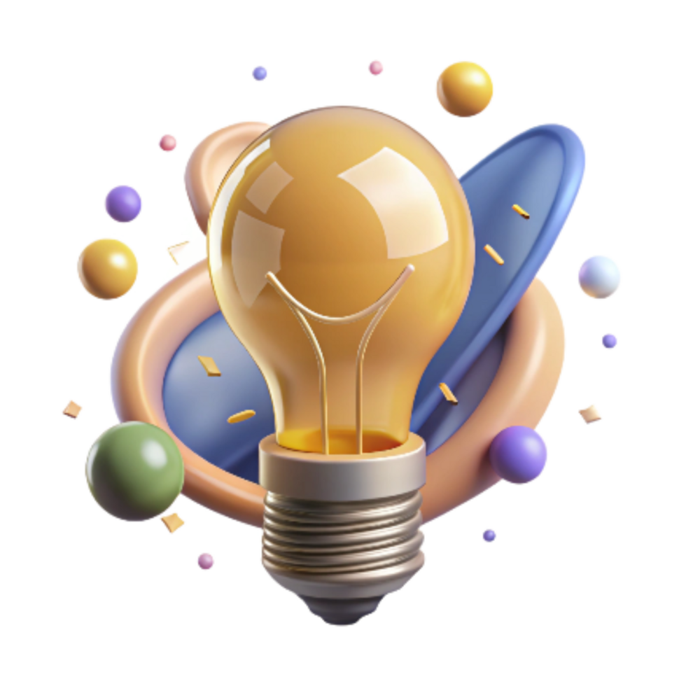 vibrant abstract Eco Friendly Light Bulb Shining Isolated detailed png