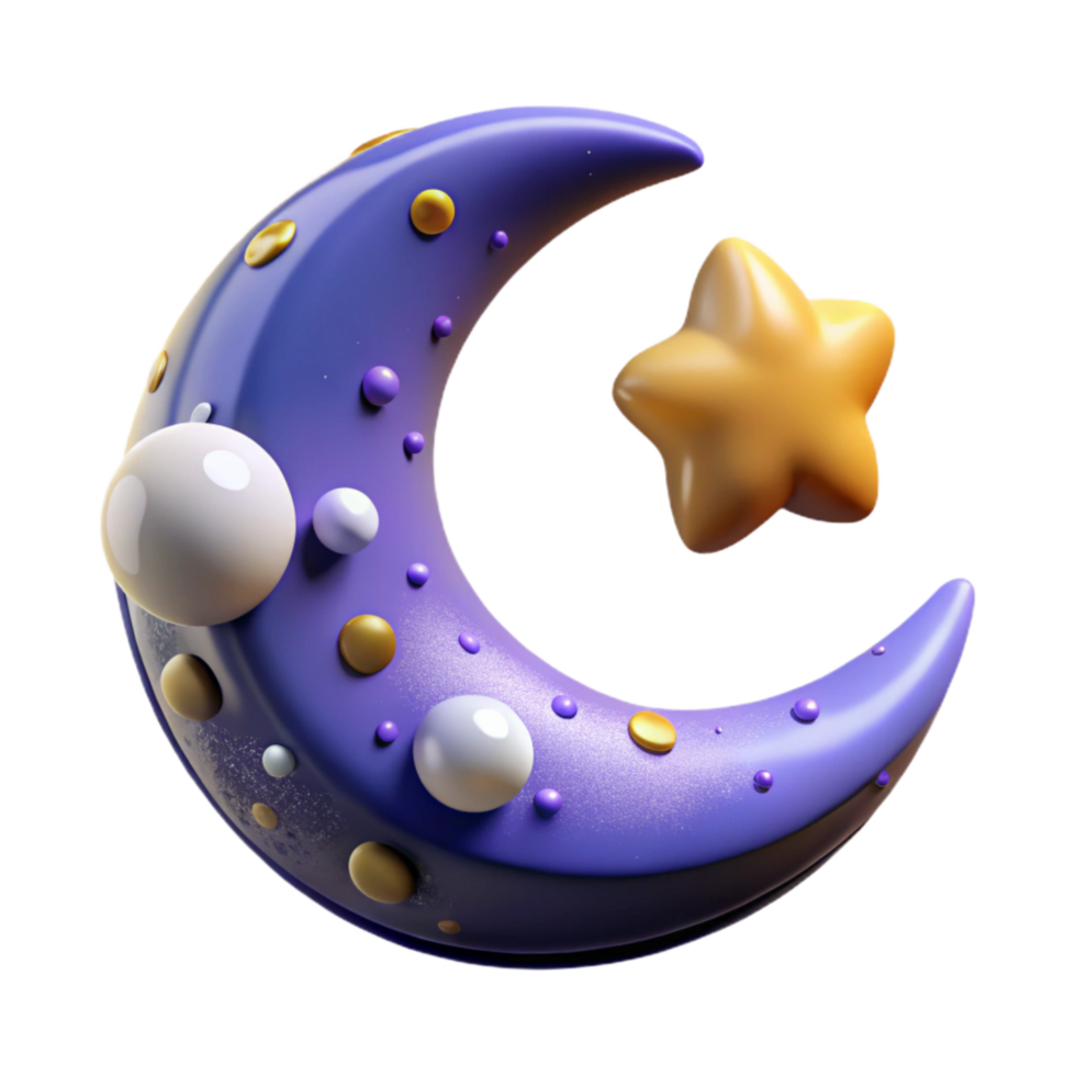 wonderful contemporary Crescent Moon Night Sky Isolated Element professional png