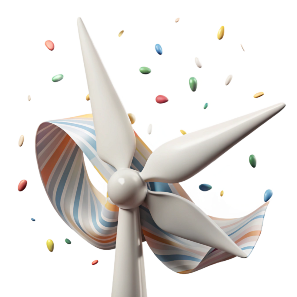 elegant modern Closeup of Wind Turbine Blade Texture Cutout png