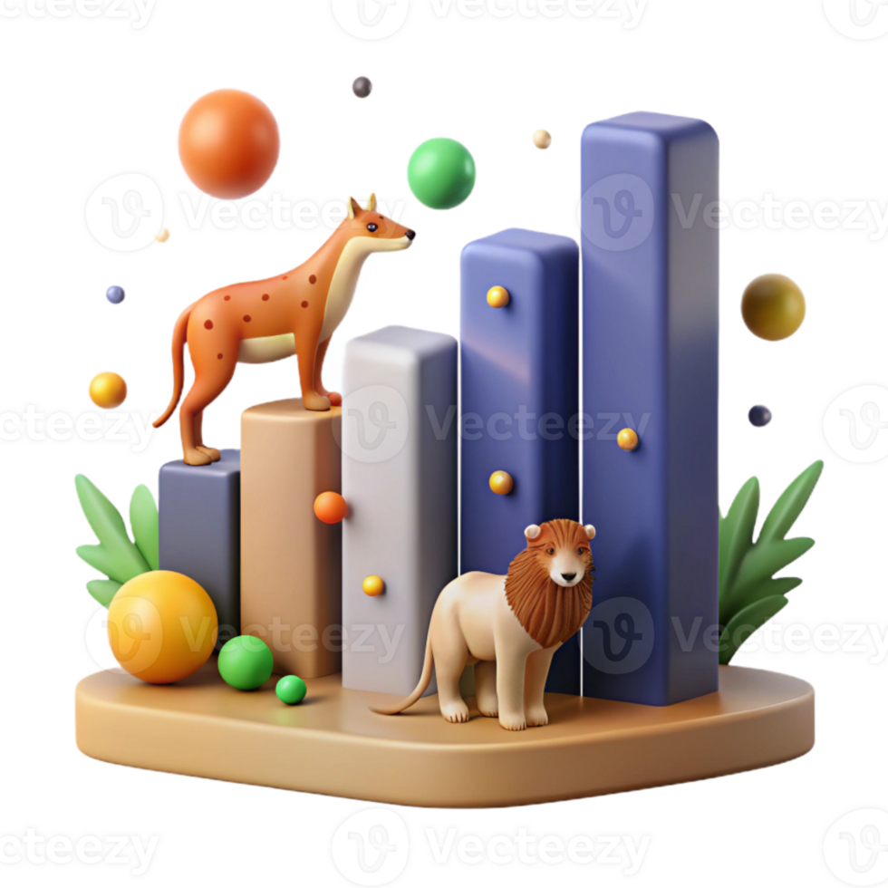 serene artistic Endangered Animal Population Growth Chart Cutout original png