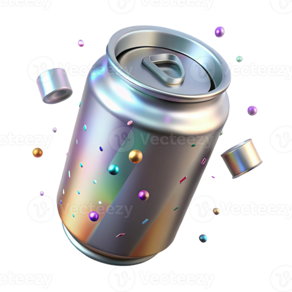 impressive minimalist Empty Aluminum Can Ready for Recycling Transparent Background authentic png
