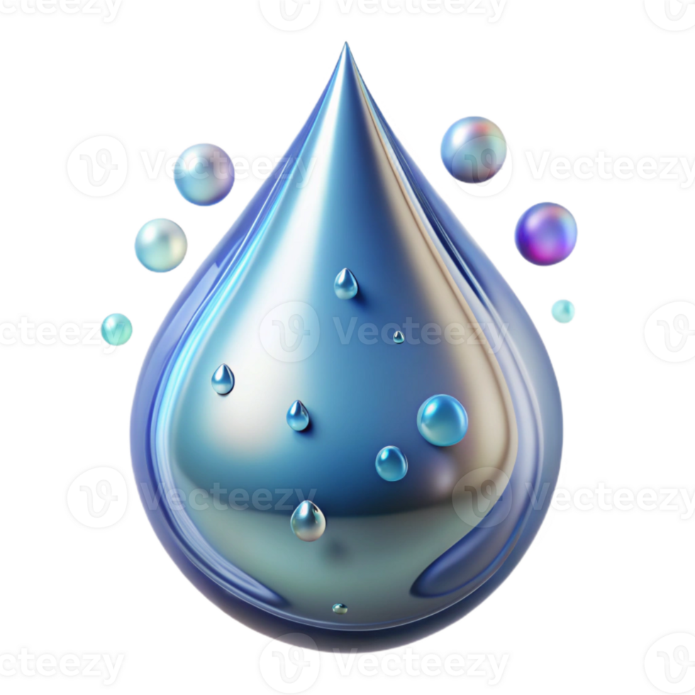 impressive creative Clean Water Drop Close Up Transparent Element detailed png