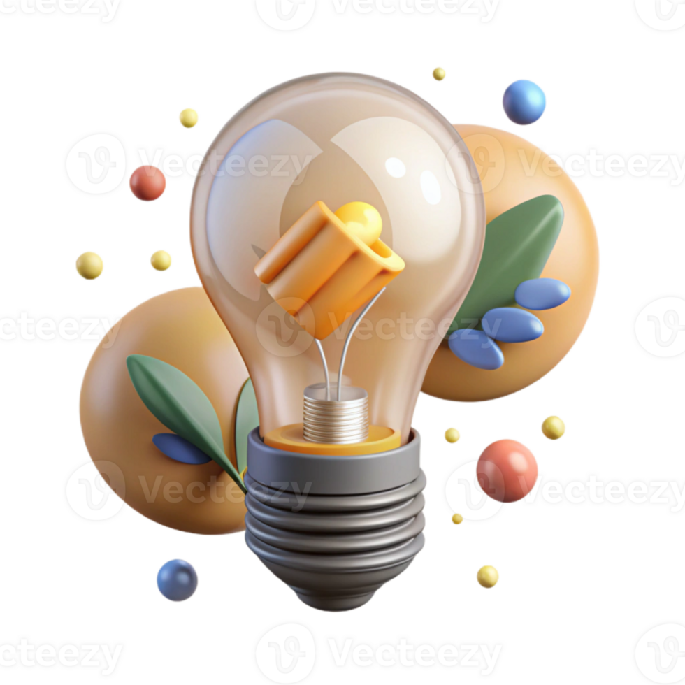 extraordinary minimalist Eco Friendly Light Bulb Shining Isolated detailed png