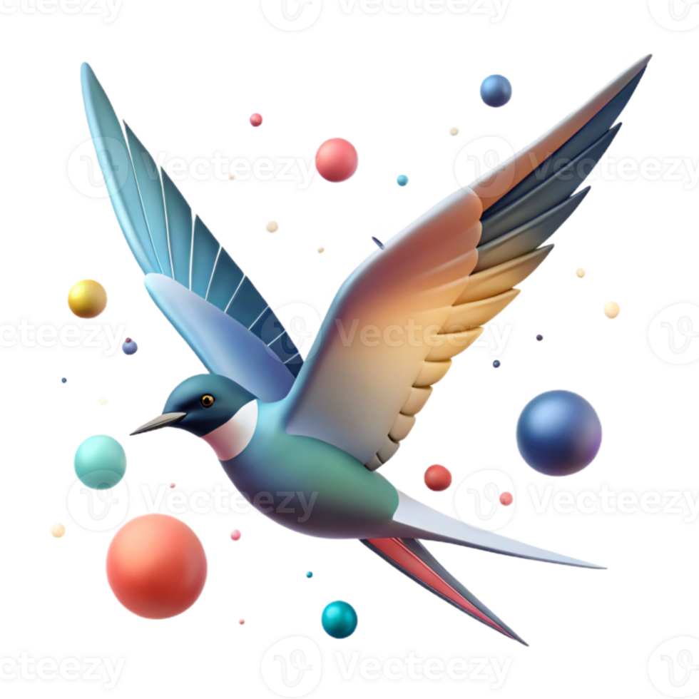beautiful modern Arctic Tern Flight Silhouette Transparent Background Dramatic Lighting original png