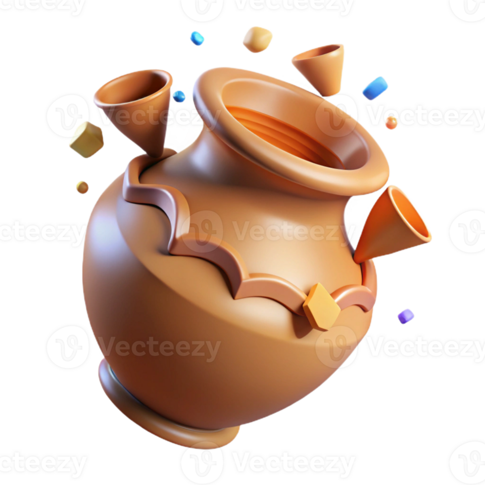 beautiful traditional Ancient Clay Pot Shard Side View Transparent original png