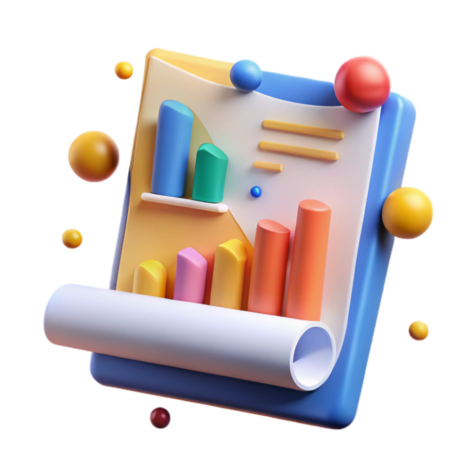 magnificent modern Document Analysis Bar Graph Isolated professional png