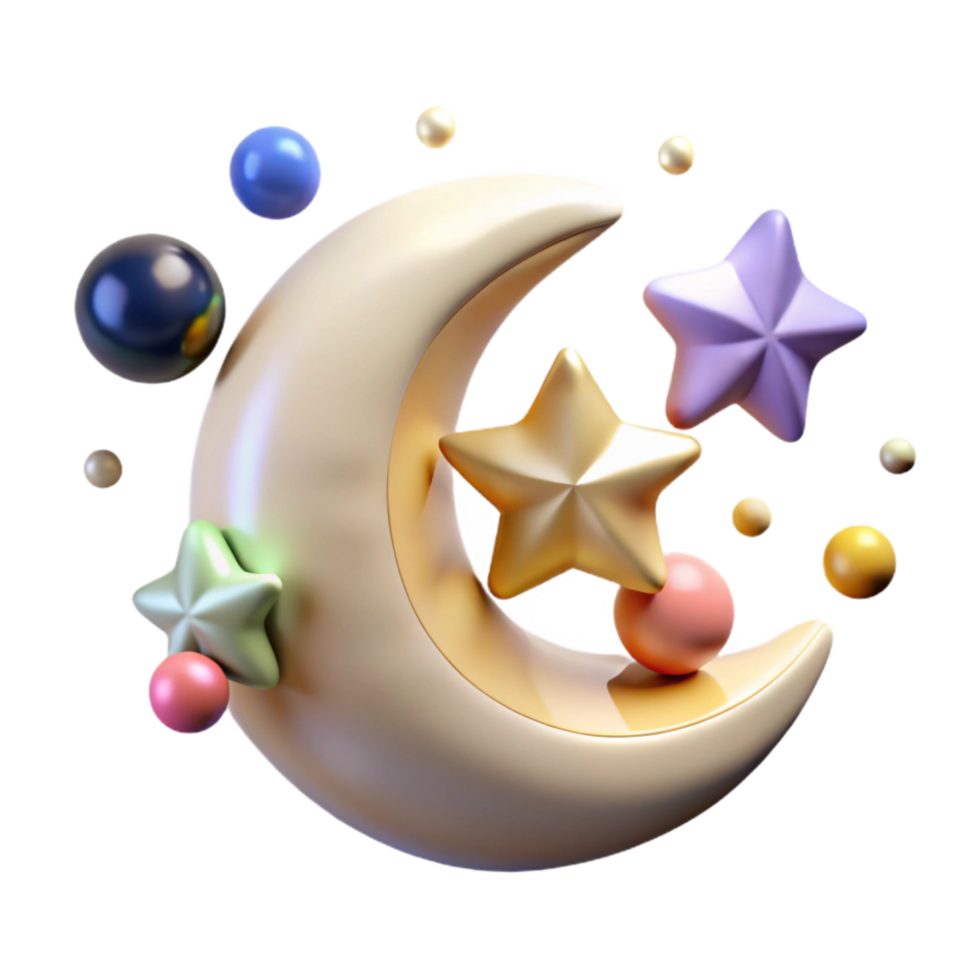 extraordinary vintage Crescent Moon Stars Isolated Element exclusive png