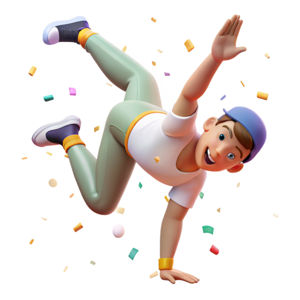magnificent minimalist Capoeira Cartwheel Athletic Move Isolated Dynamic Action genuine png