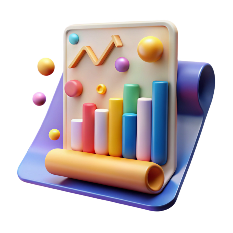 magnificent minimalist Document Analysis Bar Graph Isolated high resolution png