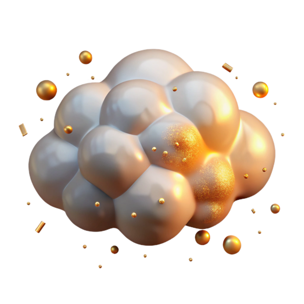 impressive classic Evening Cloud with Golden Hour Lighting Isolated genuine png
