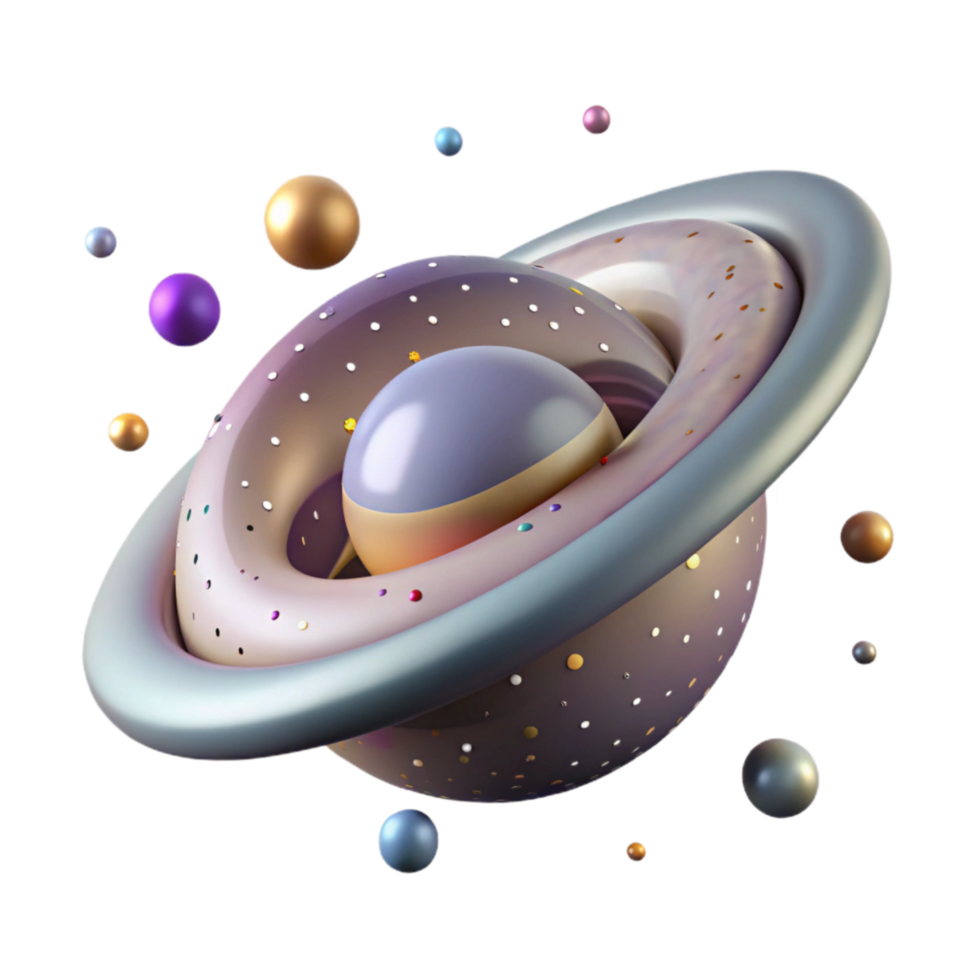 serene vintage Distant Quasar Isolated on Transparent Background genuine png