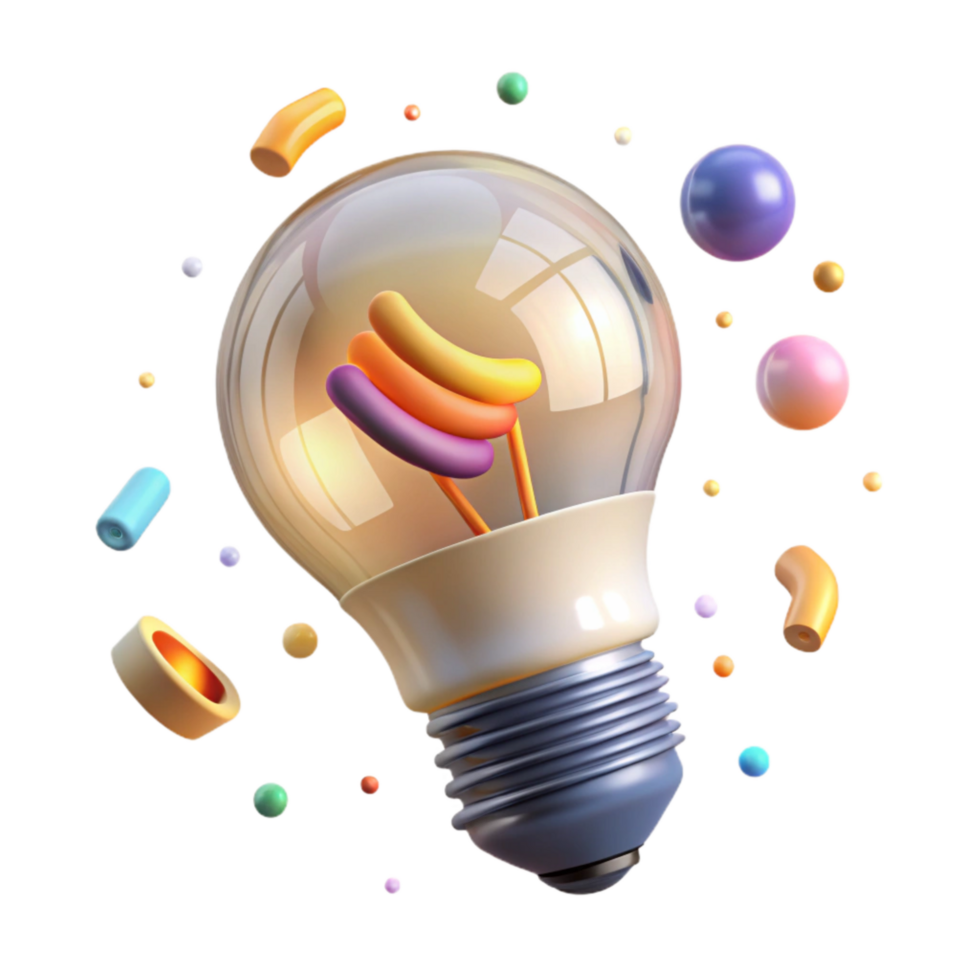 magnificent modern Energy Efficient Lightbulb Lit Transparent Background exclusive png