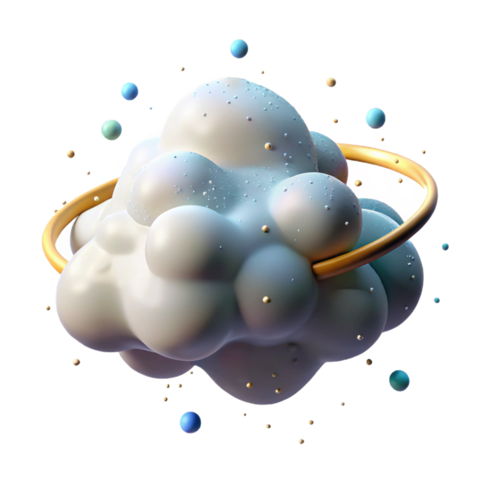 beautiful rustic Cloud with Halo Effect Transparent Background detailed png