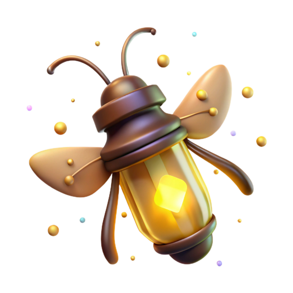 dramatic minimalist Firefly Light Isolated on Transparent Background exclusive png