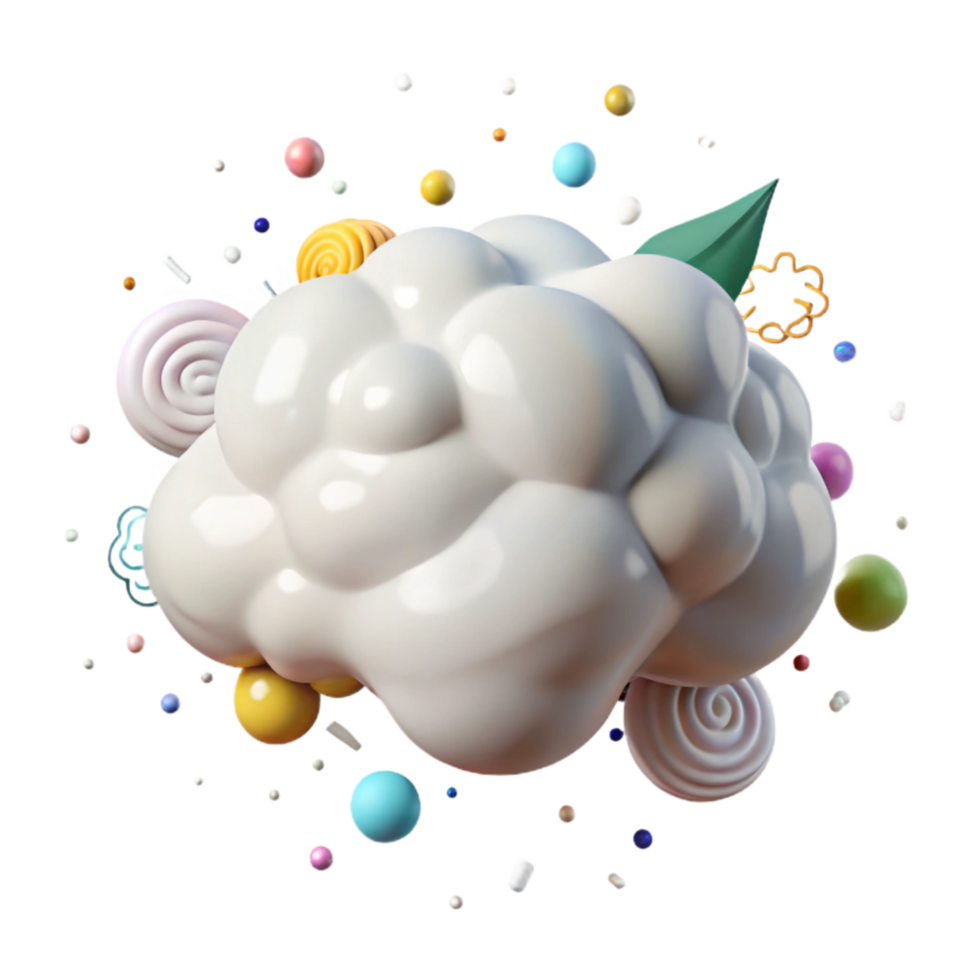 extraordinary traditional Billowing White Cloud Cutout with Blue Sky png