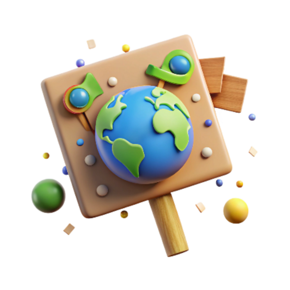 wonderful rustic Climate Change Protest Sign with Earth Icon Transparent Background professional png