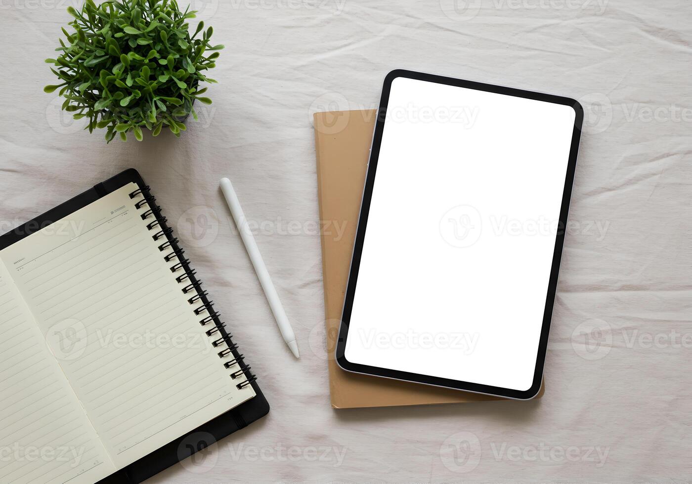 Mockup and Copy Space on a Blank Screen Tablet 1 photo