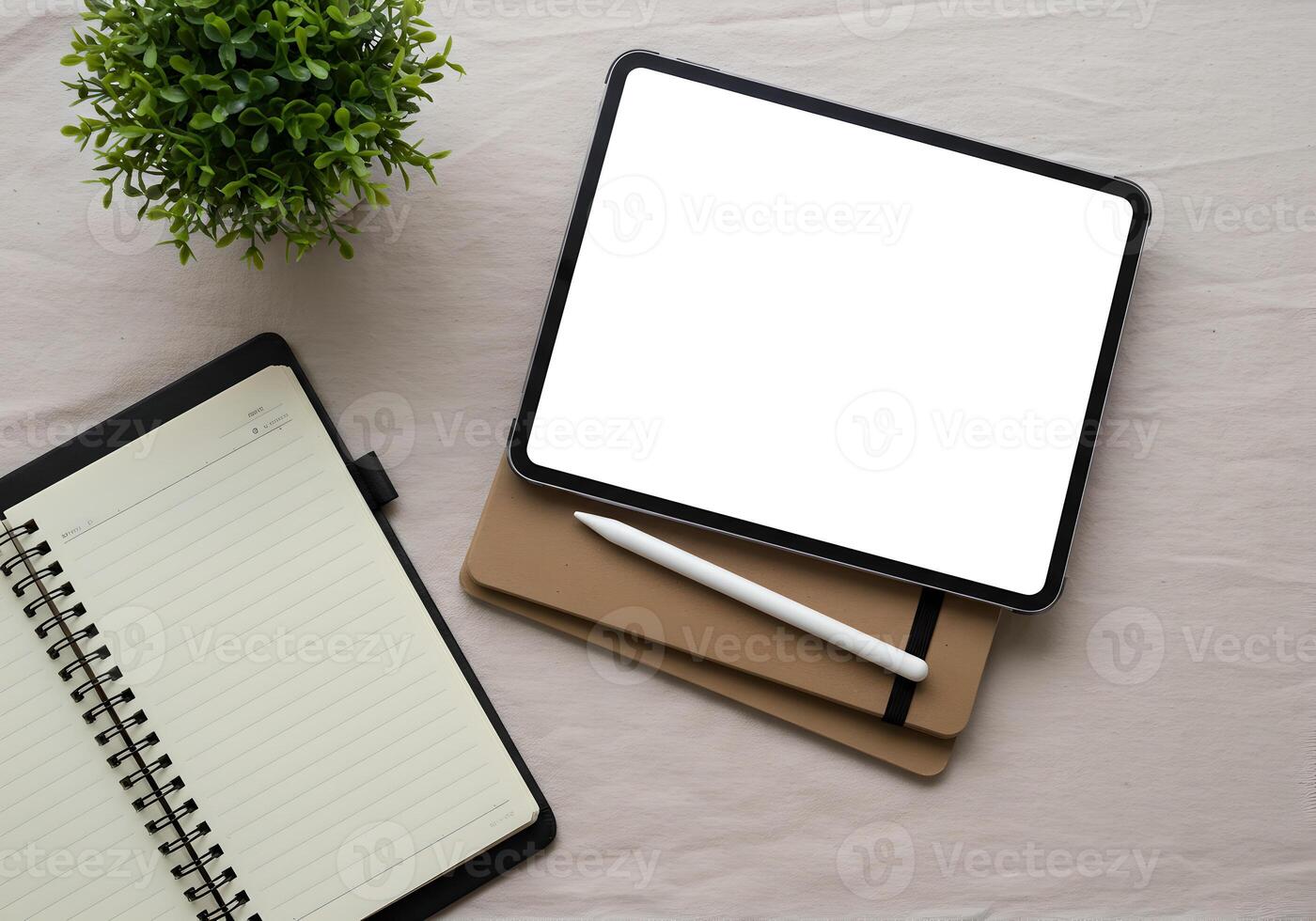 Mockup and Copy Space on a Blank Screen Tablet 2 photo