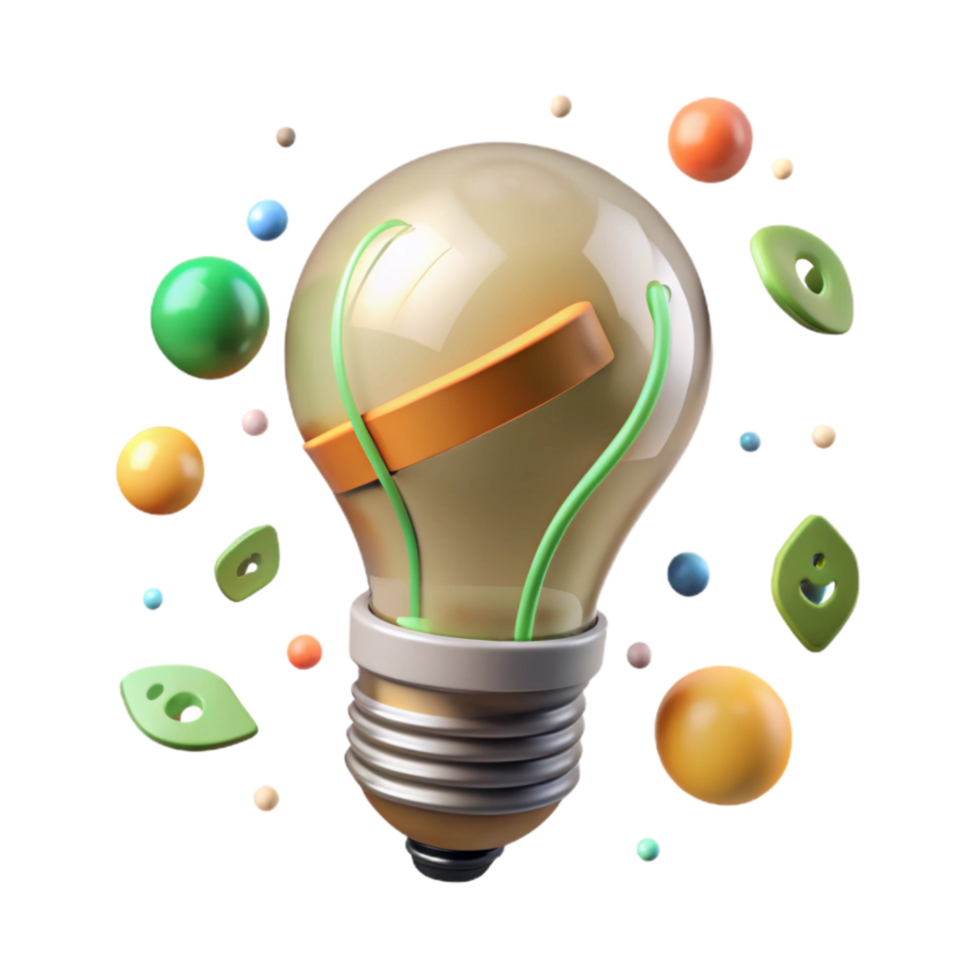 wonderful modern Eco Friendly Lightbulb Glowing Softly Isolated high resolution png