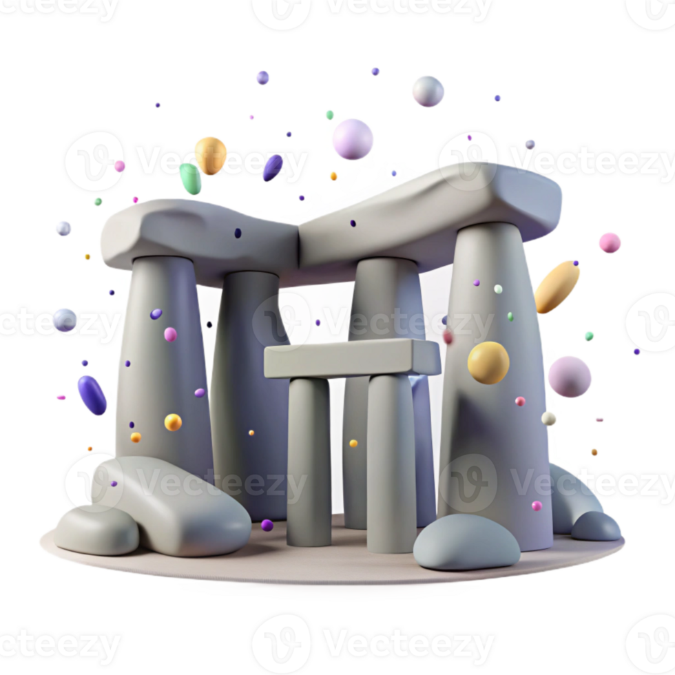 beautiful rustic Ancient Structure Stonehenge Silhouette Transparent exclusive png