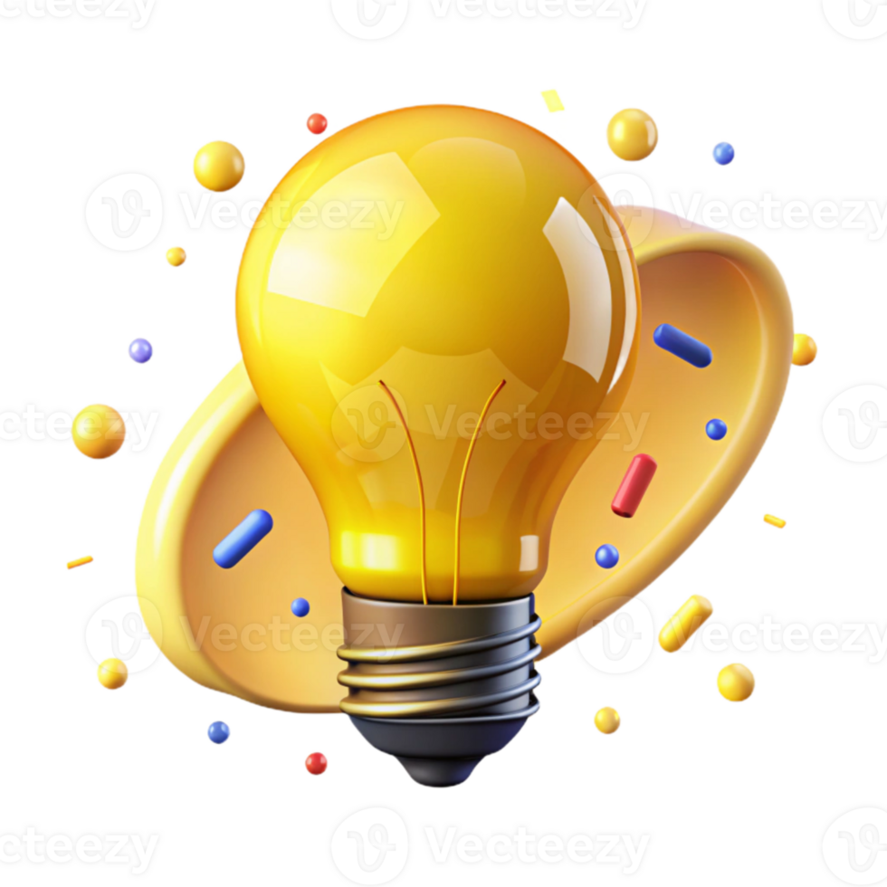 stunning modern Bright Yellow Lightbulb Filament Glowing Isolated premium png