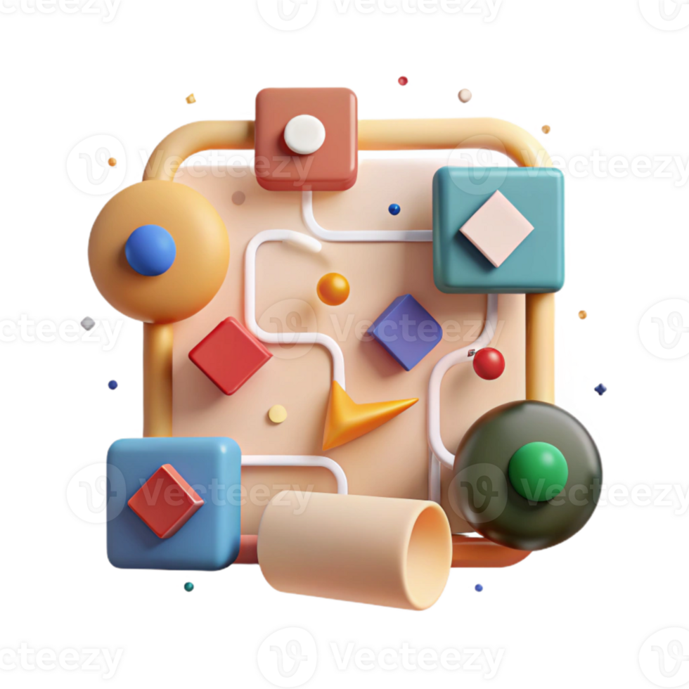 impressive artistic Decision Making Icon Flowchart Diagram Isolated Element authentic png