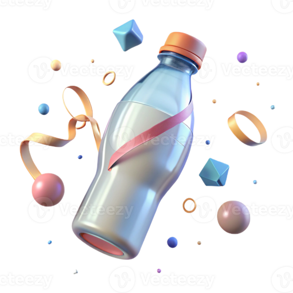 magnificent artistic Empty Plastic Bottle Ready for Recycling Transparent Background original png