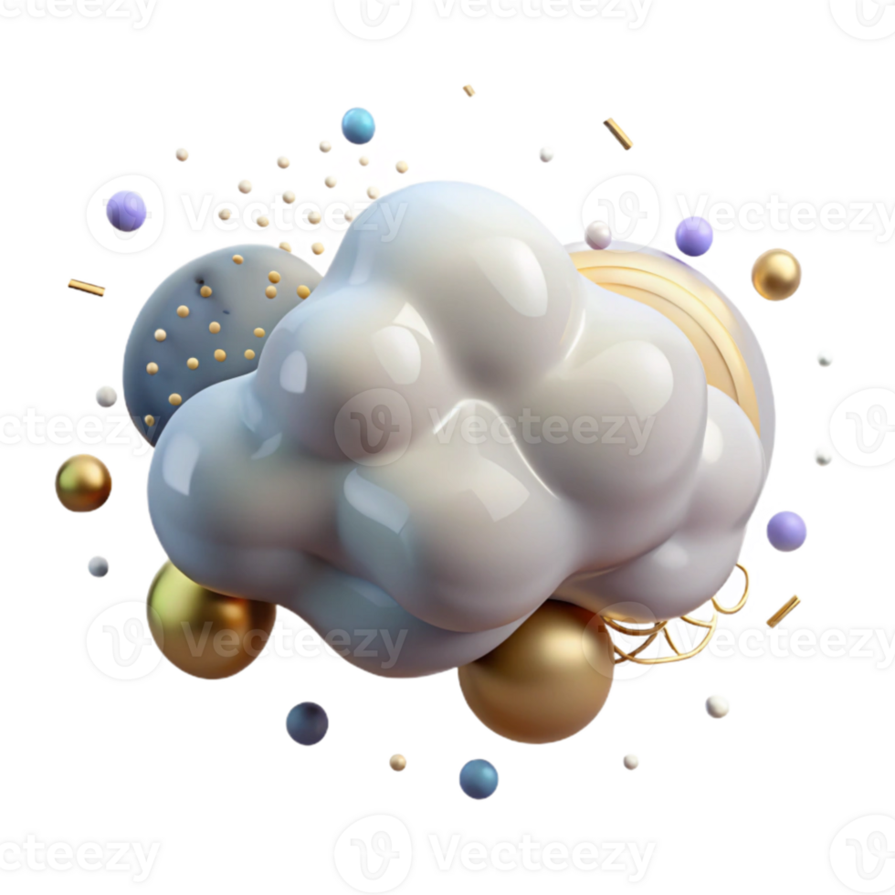 beautiful traditional Cloud with Soft Lighting Transparent Background high resolution png