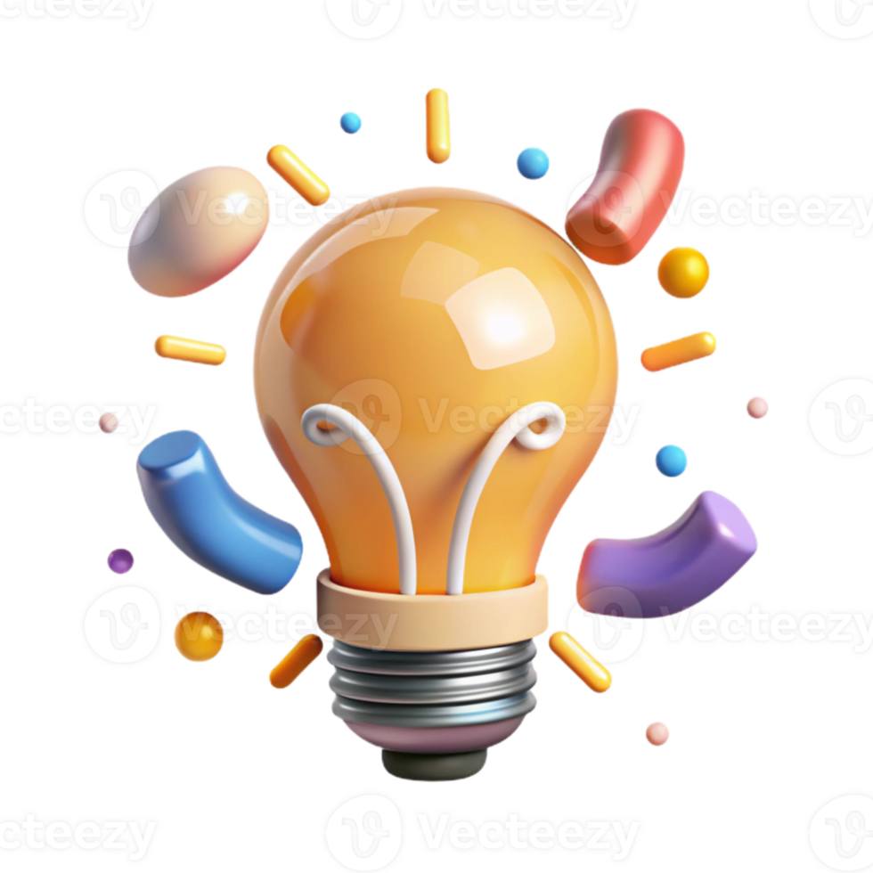 dramatic artistic Bright Idea Lightbulb Collaboration Symbol Transparent high resolution png