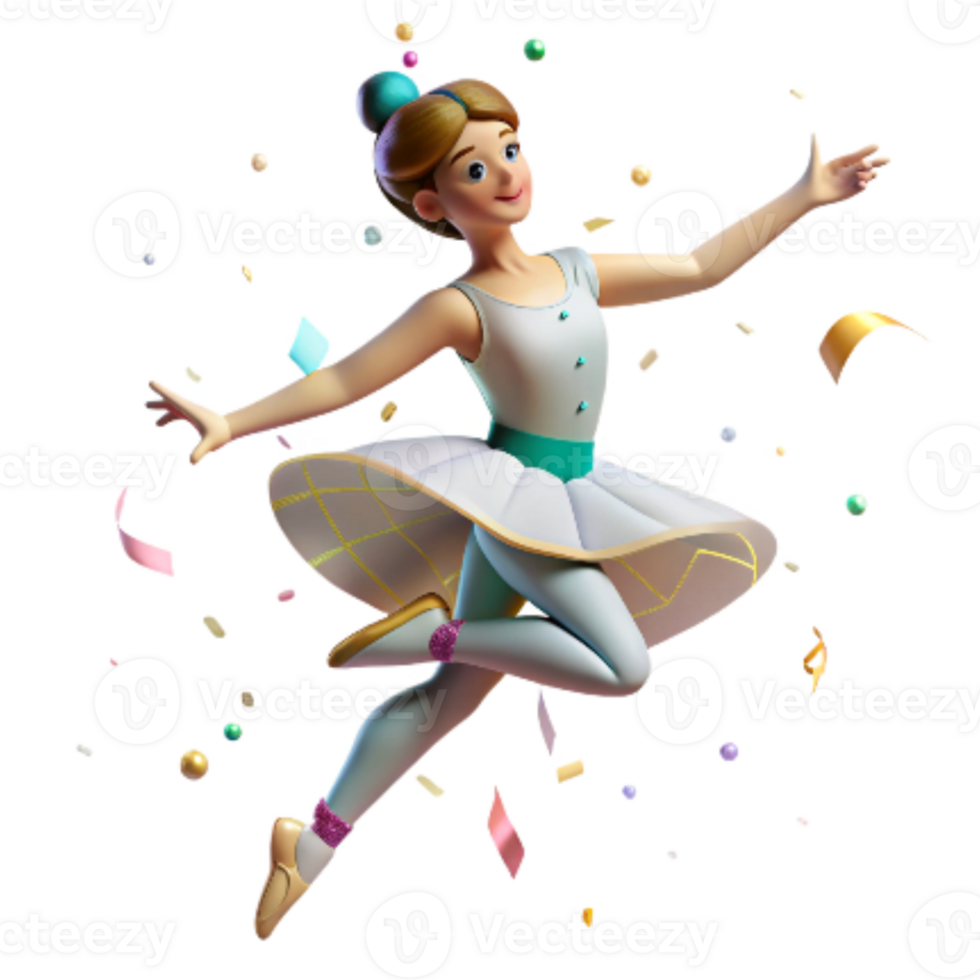 beautiful classic Ballet Dancer in Pirouette Isolated Transparent Background high resolution png