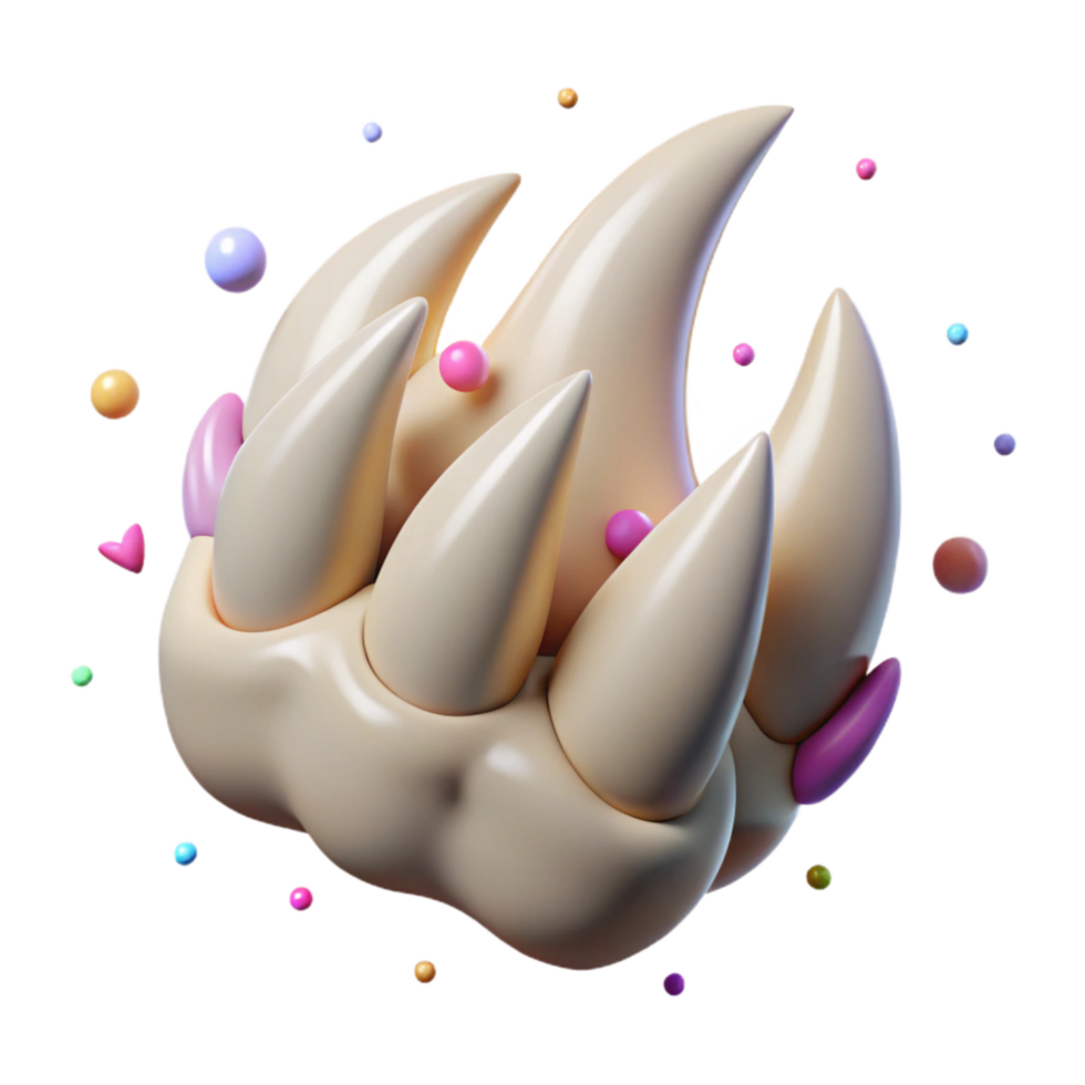 magnificent traditional Detailed Carving of Bear Claw Isolated on Transparent Background professional png