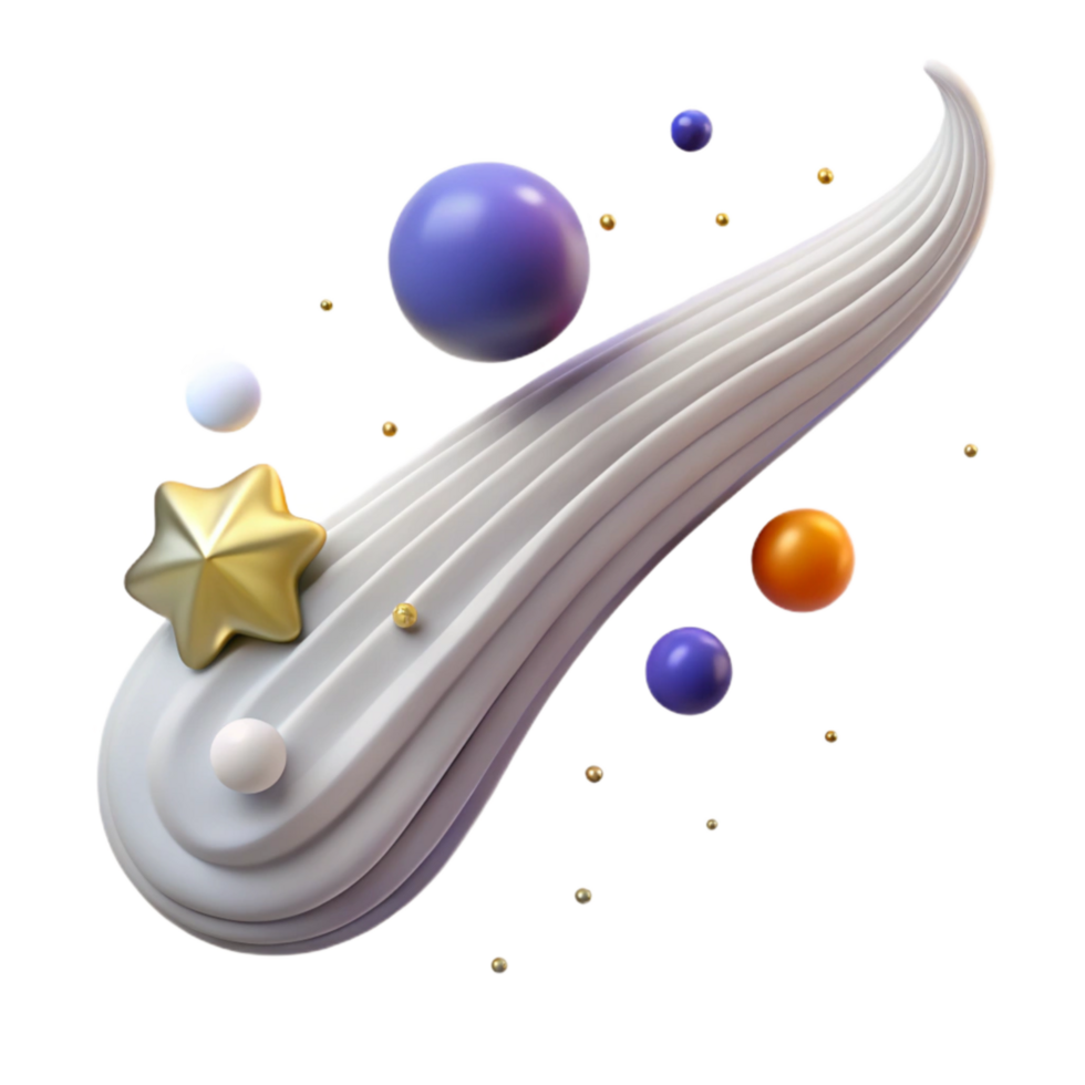 serene classic Comet Tail Streaking White Transparent Element genuine png