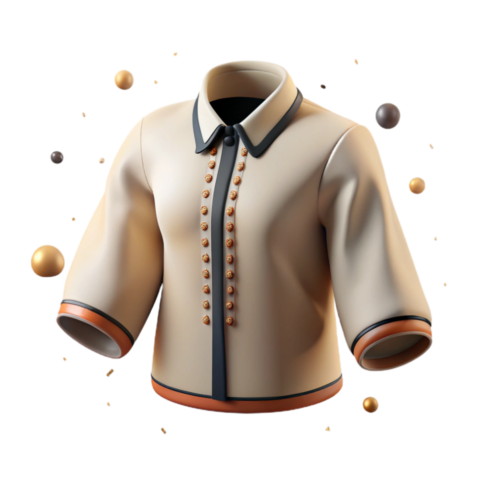 serene modern Beige Ukrainian Vyshyvanka Shirt with Black Thread Isolated authentic png