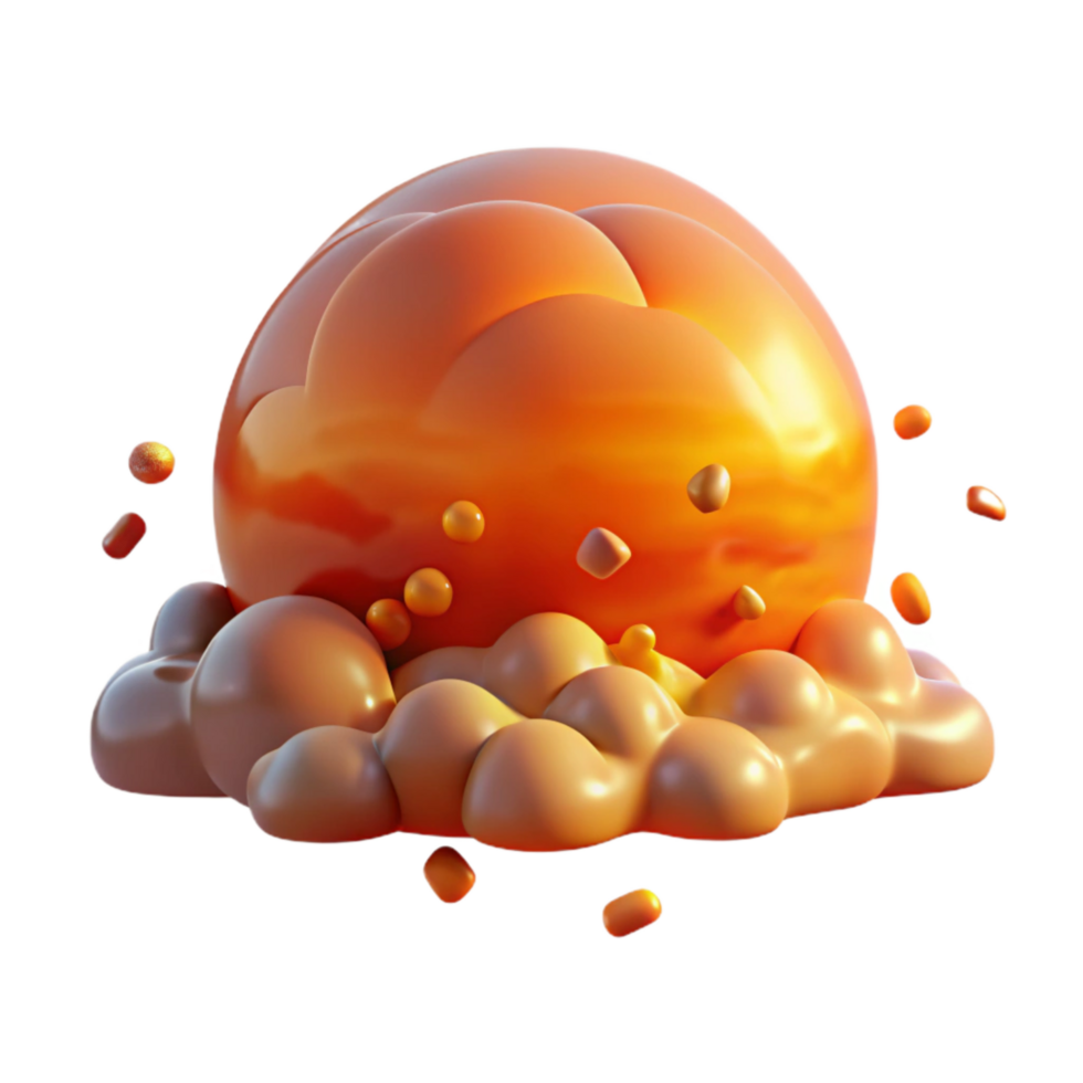 vibrant minimalist Fiery Sunset Sky Gradient Isolated high quality png