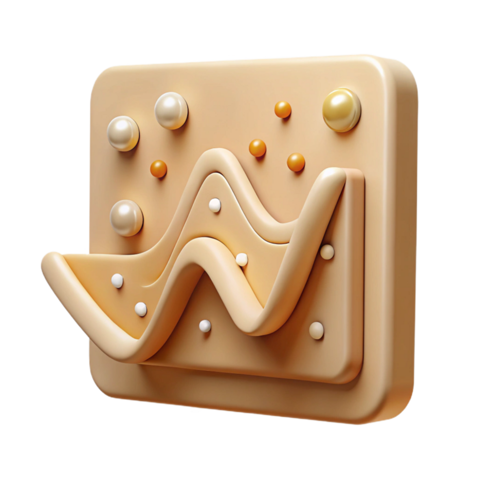 dramatic traditional Beige Parabolic Sar Chart Element Isolated with Distinct Dots exclusive png