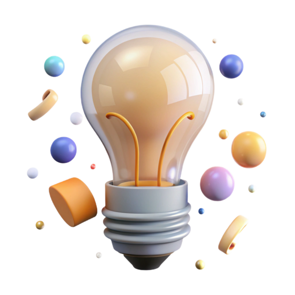 impressive classic Animated Light Bulb Turning on Isolated premium png