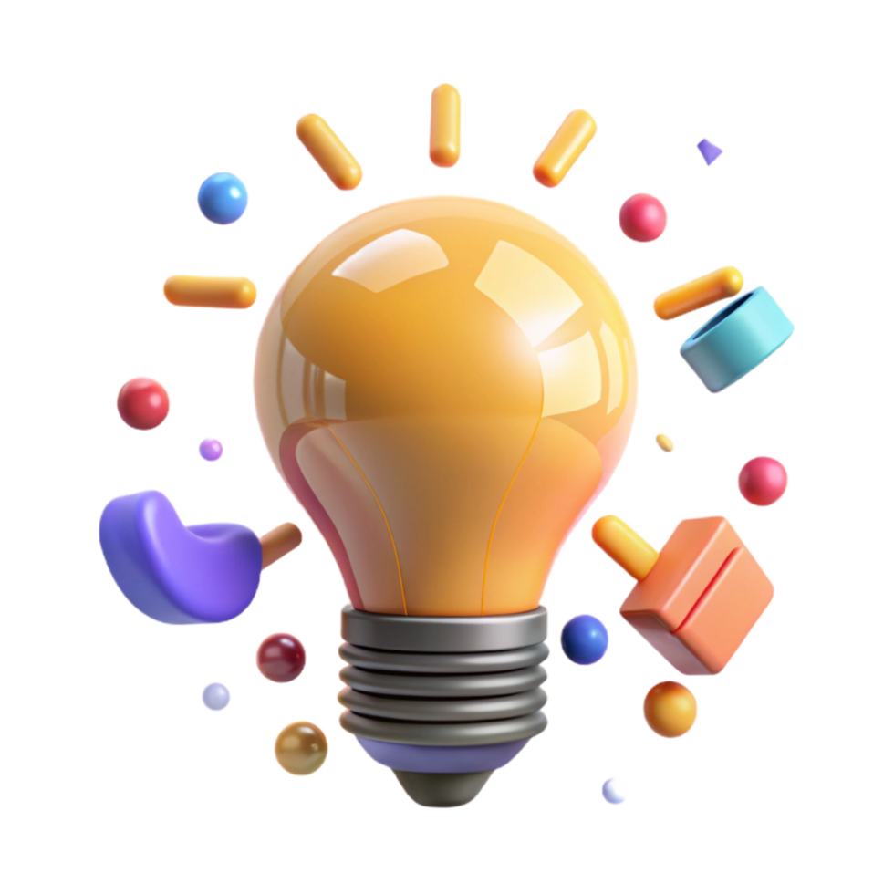 beautiful rustic Bright Idea Lightbulb Collaboration Symbol Transparent exclusive png