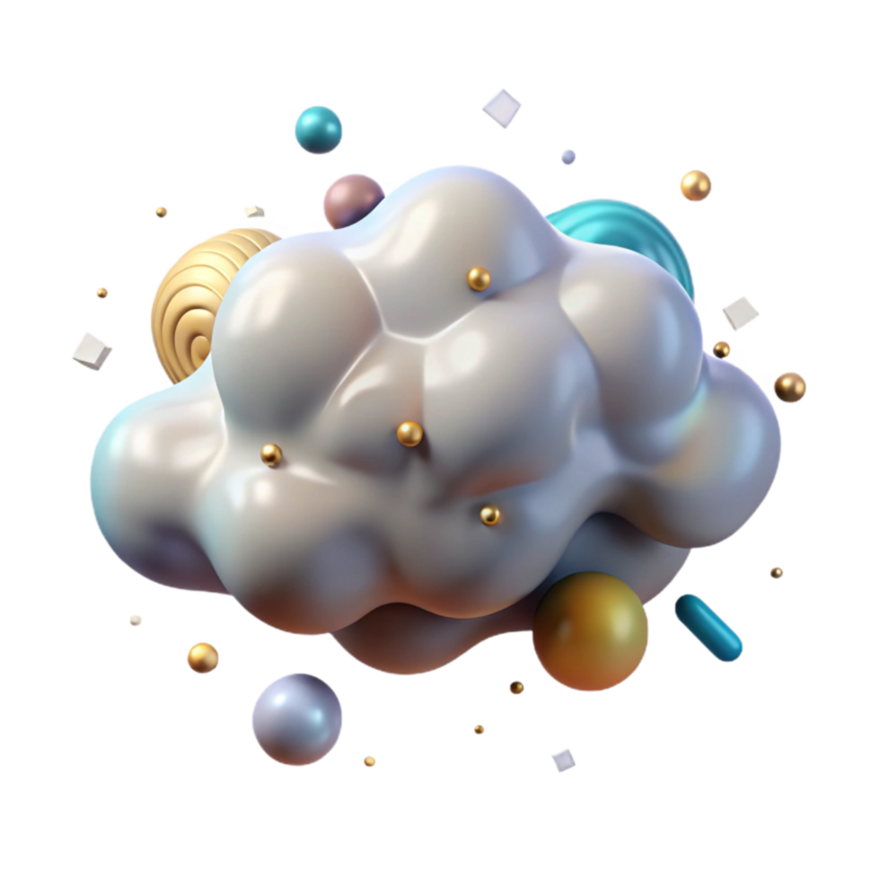 elegant artistic Cloud with Subtle Texture Detail Cutout exclusive png