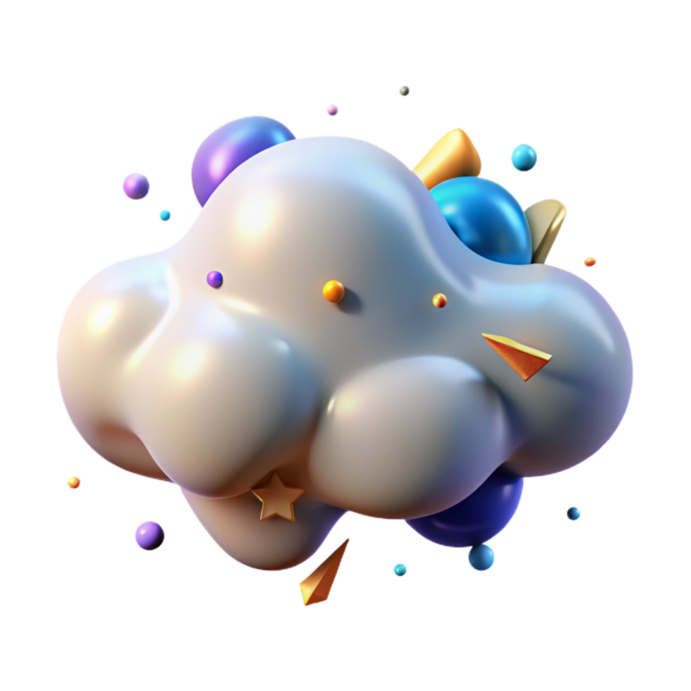 impressive traditional Cloud with Bright White Highlights Cutout premium png