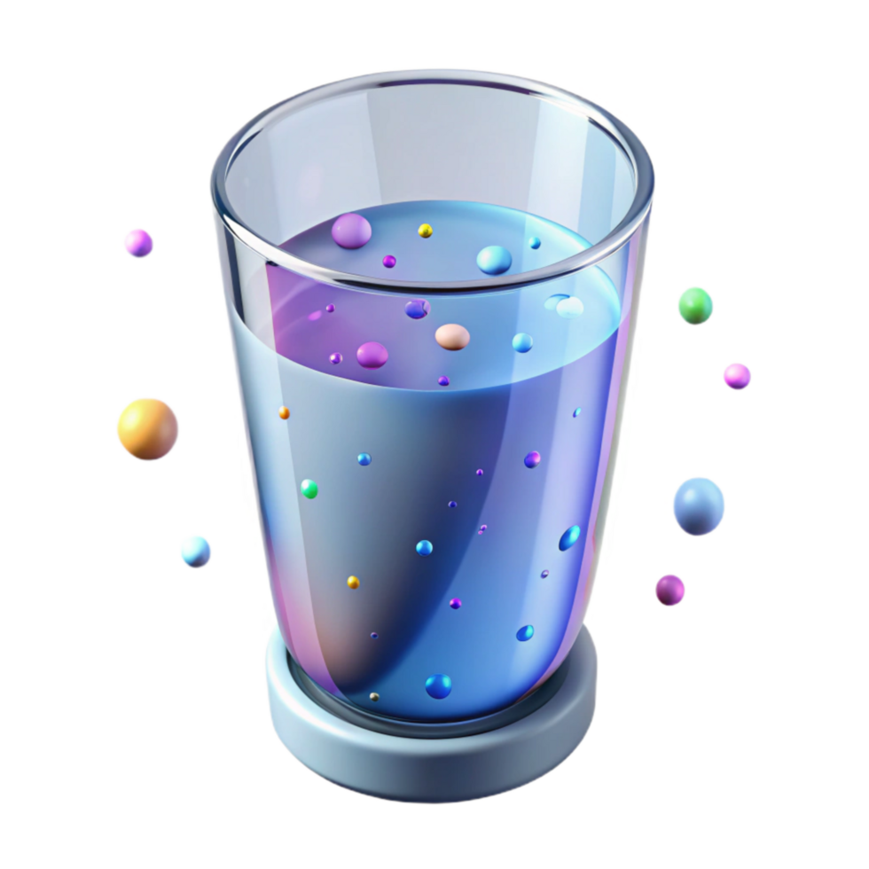 dramatic contemporary Clean Water Glass Full View Isolated Element high quality png