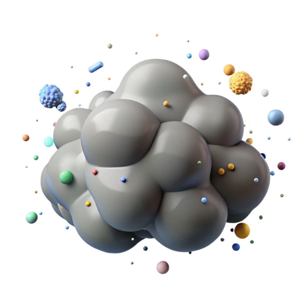 vibrant traditional Air Pollution Cloud Gray Color Transparent Cutout premium png